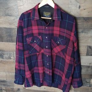 Vintage Backpacker Outdoors Long sleeve Button down sz Lg 16 -16 1/2 Men's